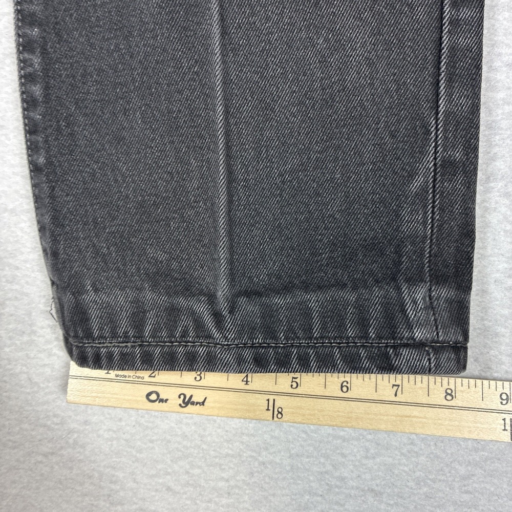 Levis 517 Mens Bootcut Jeans Faded Black Denim Pants 33x29 *Hemmed* Starched - Picture 14 of 15